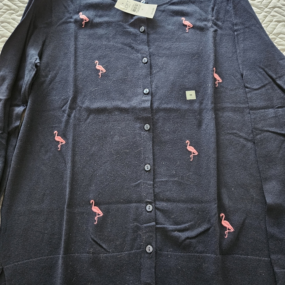 Loft Flamingo Cardigan